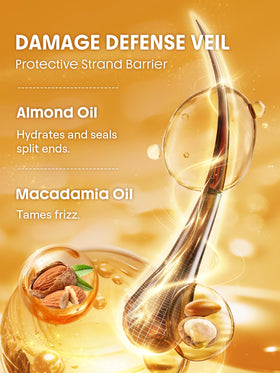 SHEGLAM serum used with straightening brush for smoother, protected styling
