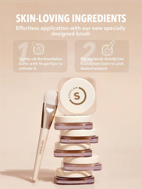 SHEGLAM applied on hand to show blendability and long-wear coverage benefit