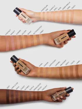 SHEGLAM foundation inside makeup bag ready for all-day wear