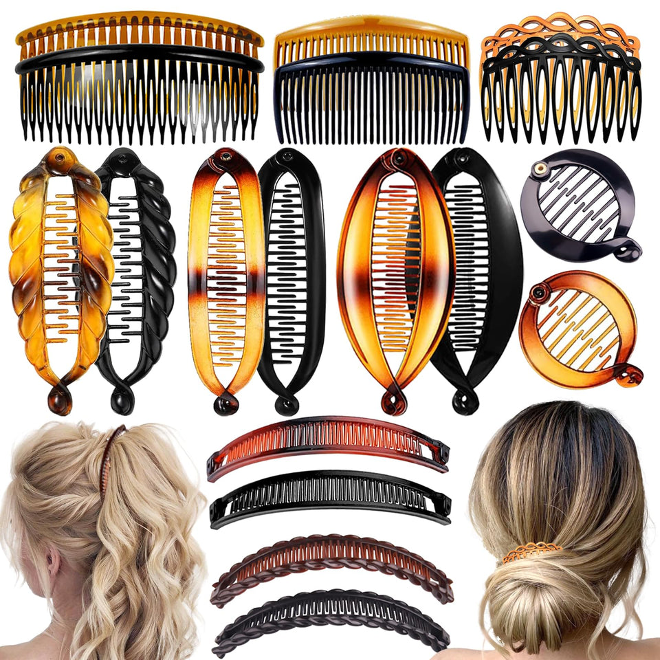 SHEHARUHI front view of full 18-piece clip set, perfect for versatile styling