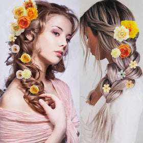 SHEHARUHI hair example on bride demonstrating boho festival benefit