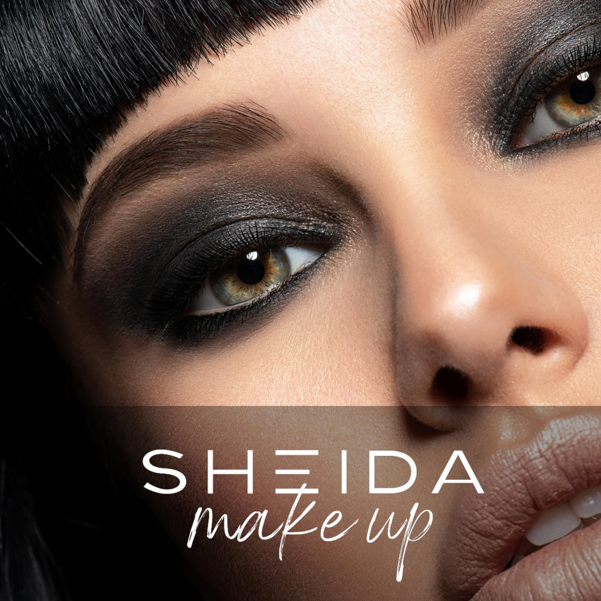 Sheida powder eyeliner applied to eye for crisp Arabic wing and long-wearing benefit