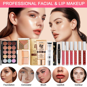 SHELAKIN concealer and face palette detail highlighting shade range for color correcting