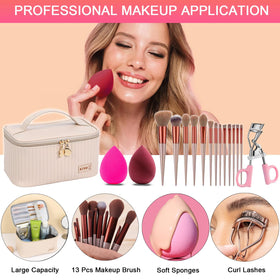 SHELAKIN makeup applied on model demonstrating natural-to-glam transformation benefit