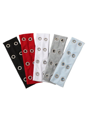SHENHE front view of five headbands showing colors and design benefits