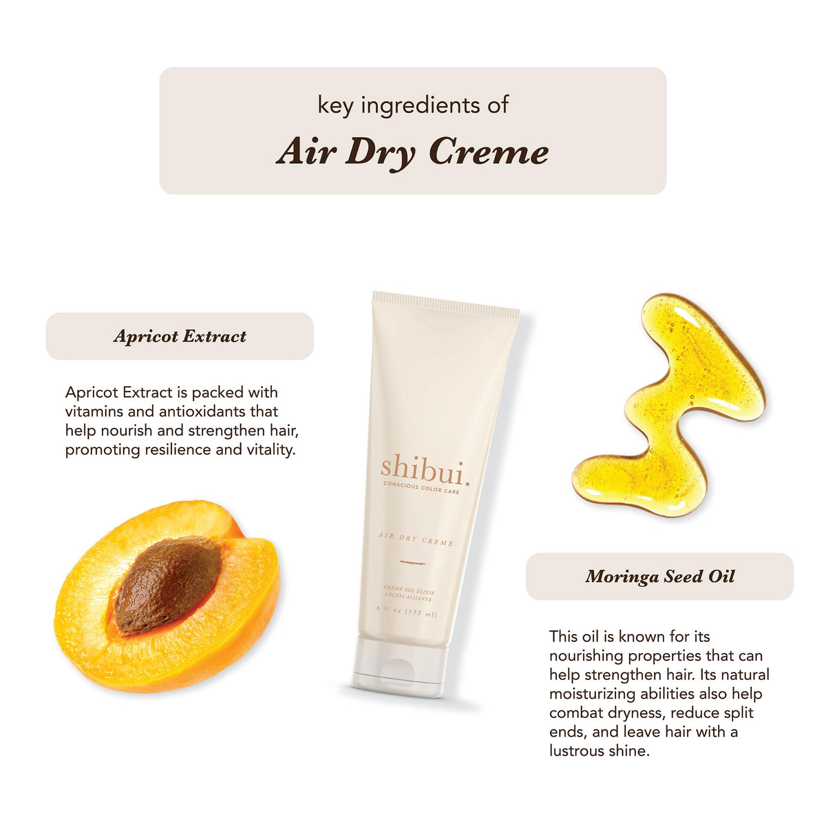 SHIBUI applied to damp hair demonstrating frizz control and shaping