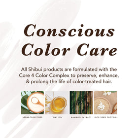 SHIBUI ingredient display with bamboo oat and rice elements for nourishment