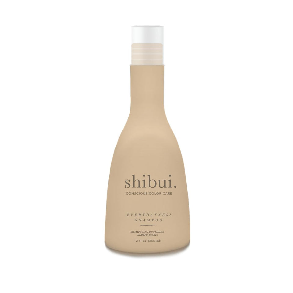 SHIBUI front packaging showing bottle and calming branding benefits color protection