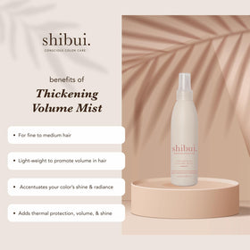 SHIBUI label close-up highlighting color-care complex benefits