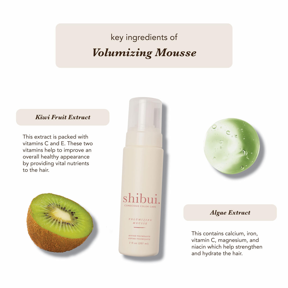 SHIBUI application in hair demonstrating easy distribution and lift