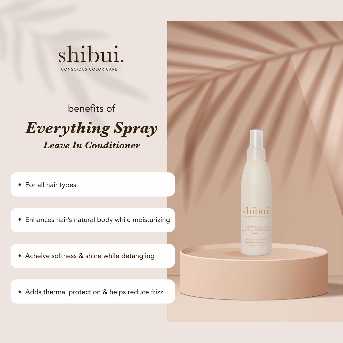 SHIBUI close-up of spray nozzle illustrating easy application and fine mist