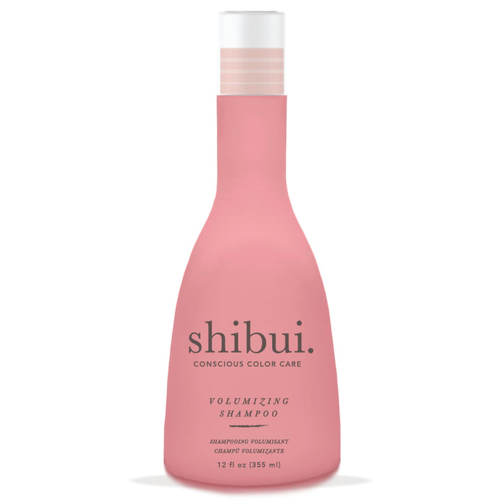 Shibui front bottle showing product branding and volume benefits