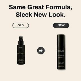 Shield Meltdown close-up label highlighting adapinoid and active ingredient benefits
