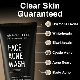 Shield product in palm demonstrating recommended amount and easy daily application benefit