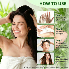 SHIHUANUO applying shampoo to dry hair to boost initial color development