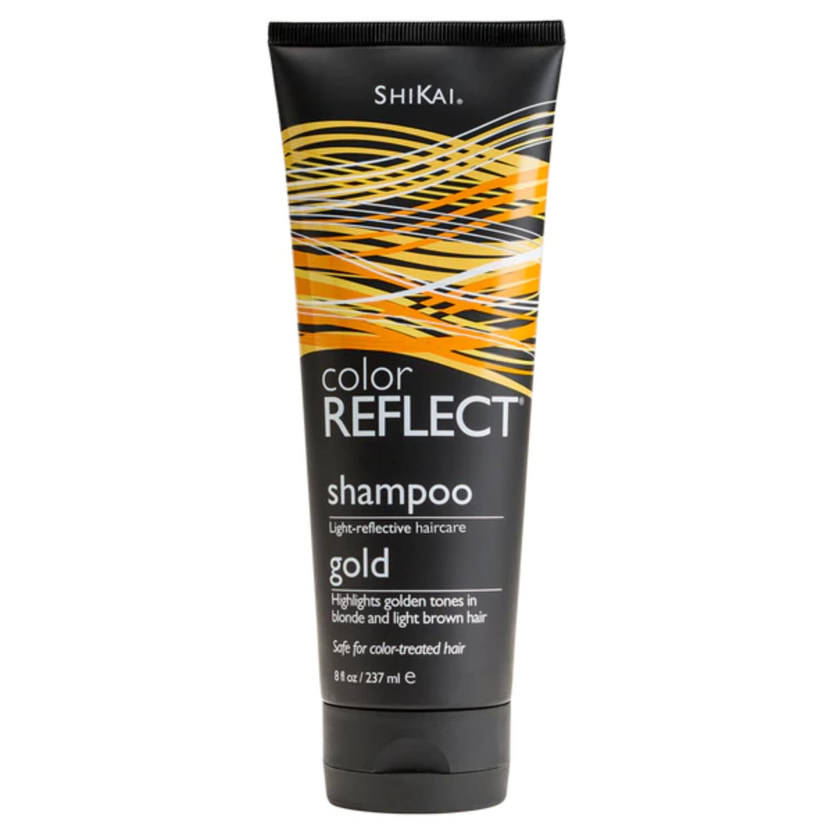 ShiKai gold shampoo bottle front view highlighting hydrating brightening benefit