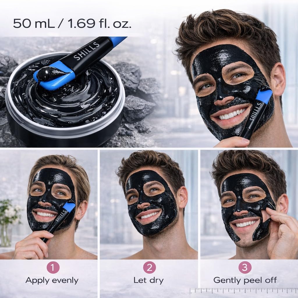 SHILLS applying mask with brush demonstrating easy even coverage