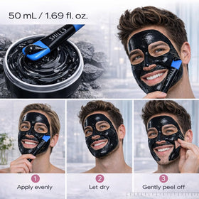 SHILLS applying mask with brush demonstrating easy even coverage