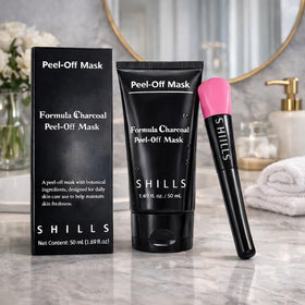 SHILLS product held in hand for scale, showing travel-friendly convenience