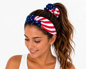 Shimmer Anna Shine close-up of twist headband texture and comfortable stretch