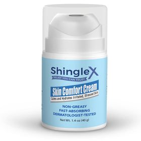 ShingleX front packaging showing tube and branding for soothing relief
