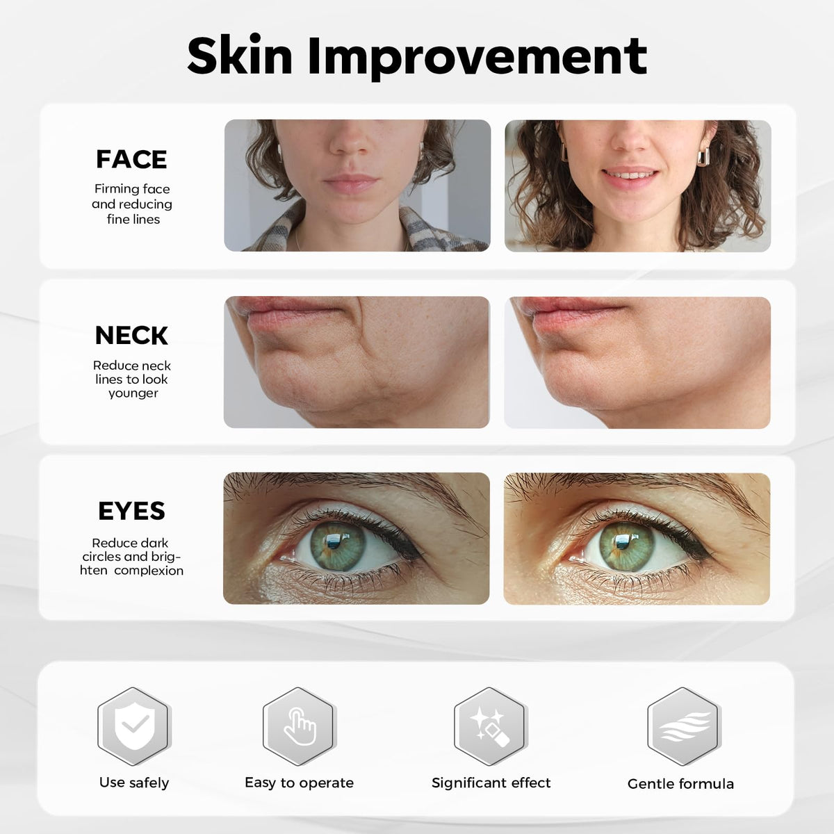 Shining Face in-use image applying the infusion stamp to the cheek for absorption