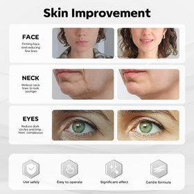Shining Face in-use image applying the infusion stamp to the cheek for absorption