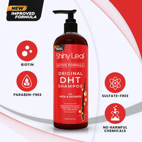 Shiny Leaf back label with ingredient list and usage directions