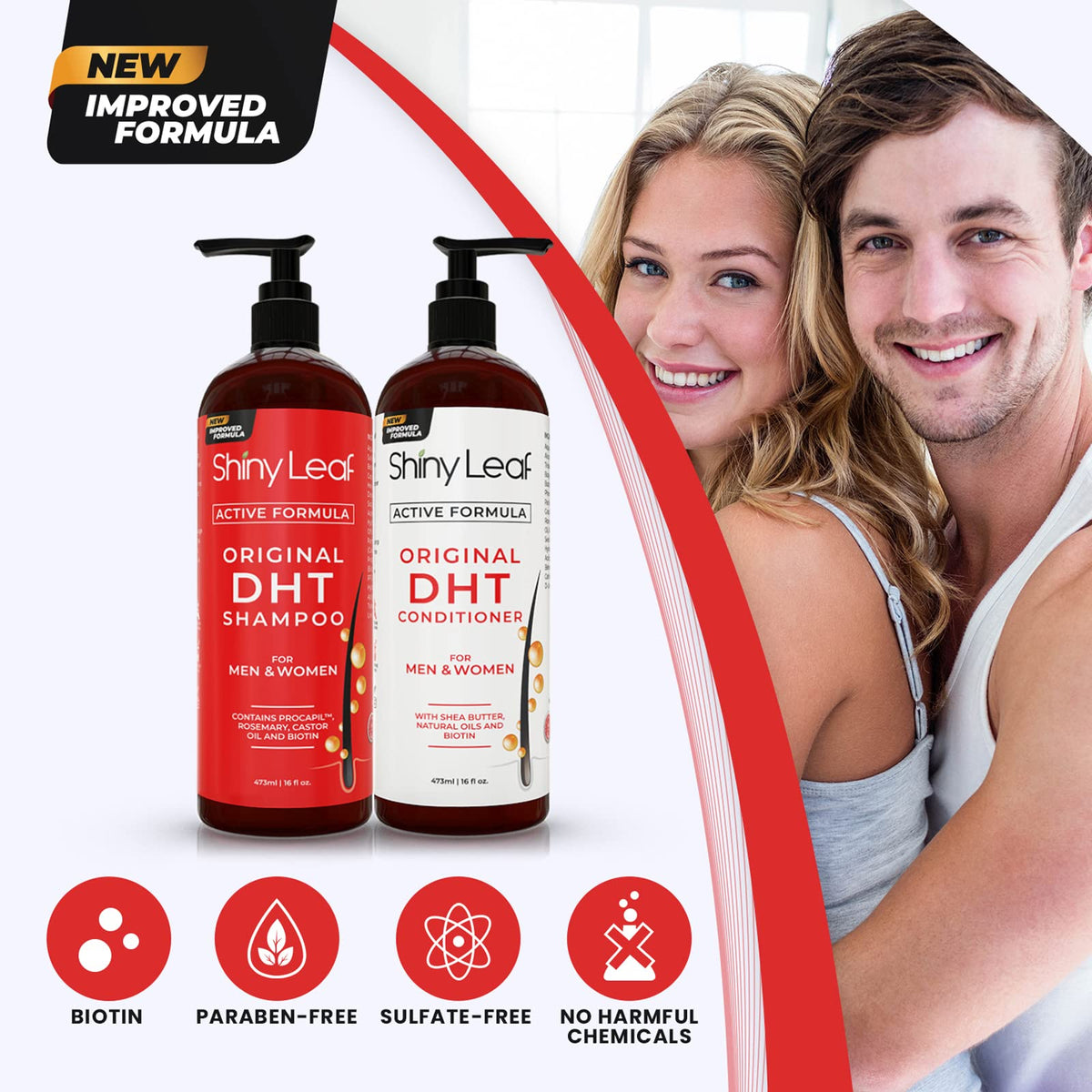 Shiny Leaf bottles styled on bathroom shelf for daily use appeal