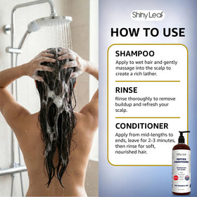Colored hair after using Shiny Leaf, brand-safe formula preserves vibrancy