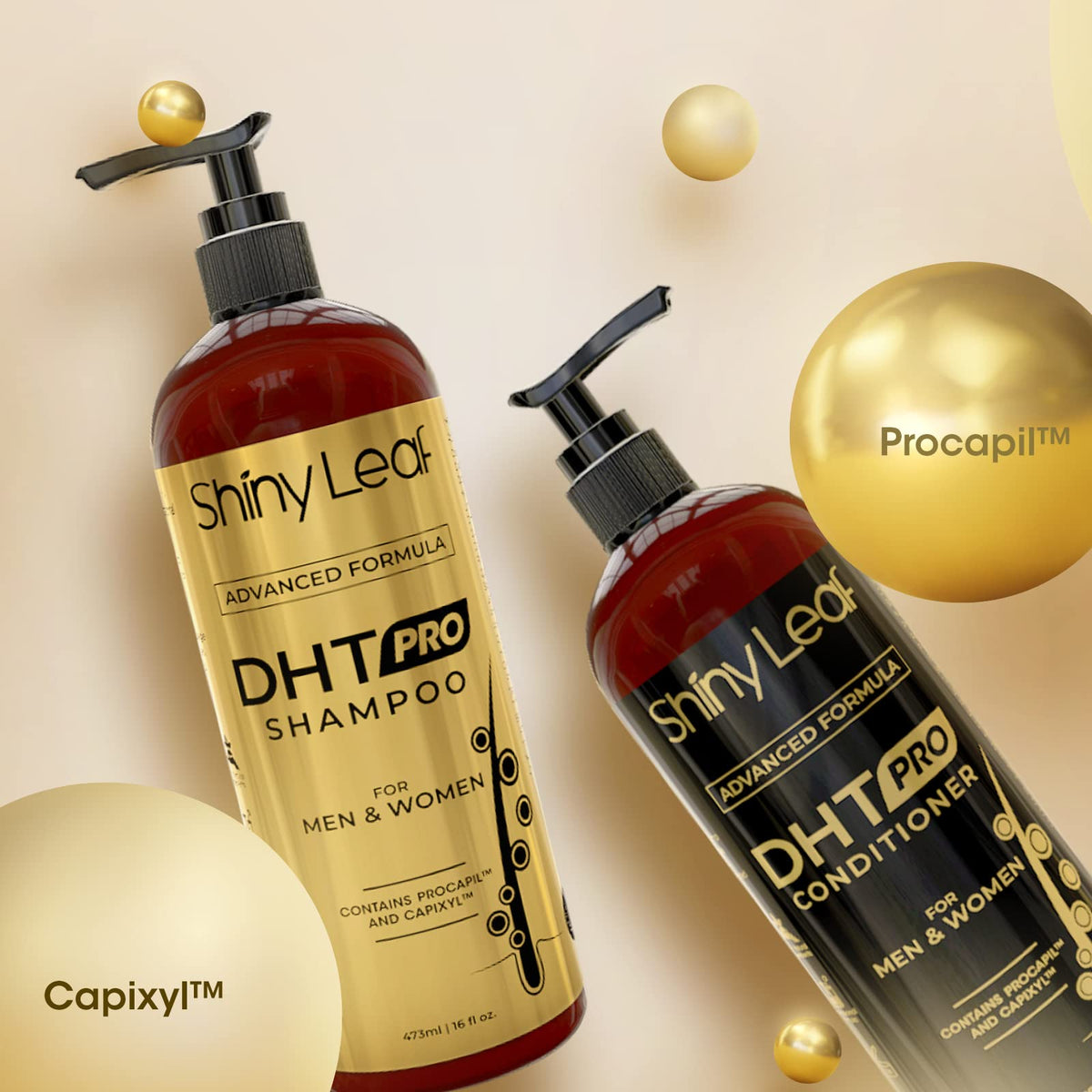Shiny Leaf botanical extracts close-up showcasing natural DHT-blockers