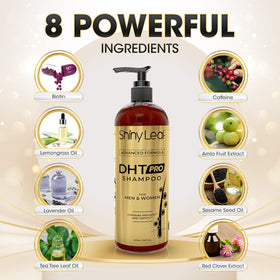 Shiny Leaf ingredients flatlay featuring Procapil and Capixyl components