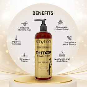 Shiny Leaf shampoo being massaged into scalp for follicle support
