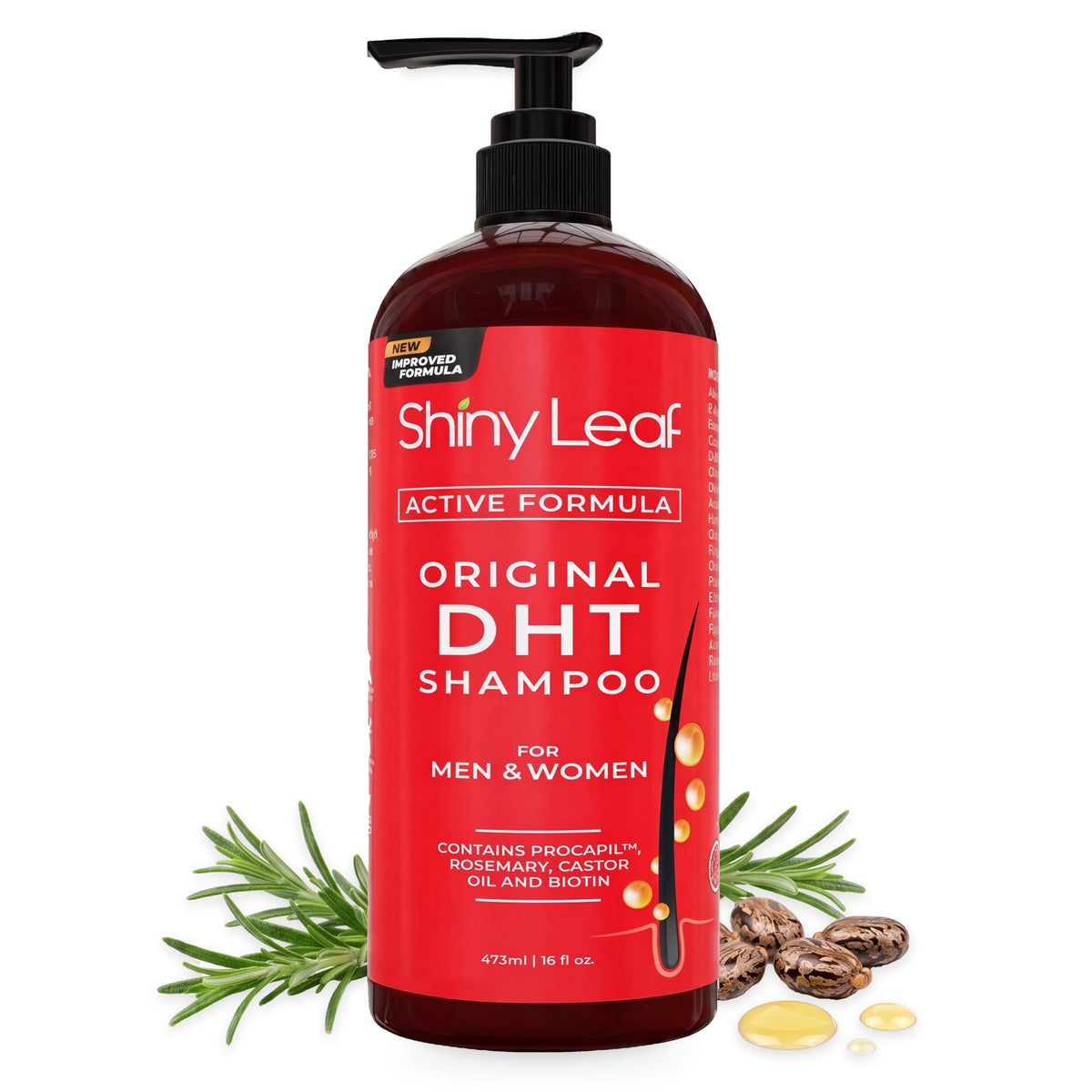 Shiny Leaf front bottle showing packaging and product benefit