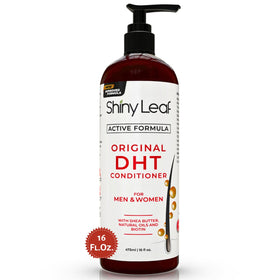 Shiny Leaf front bottle showing 16 oz packaging and benefits
