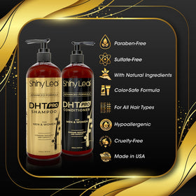 Shiny Leaf shampoo in hand lathering to cleanse scalp and remove buildup