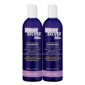 Shiny Silver front packaging showing two 12 oz bottles and product benefit