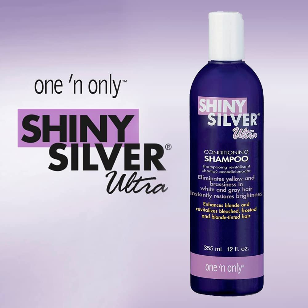 Shiny Silver purple shampoo lather close-up showing creamy texture and pigment