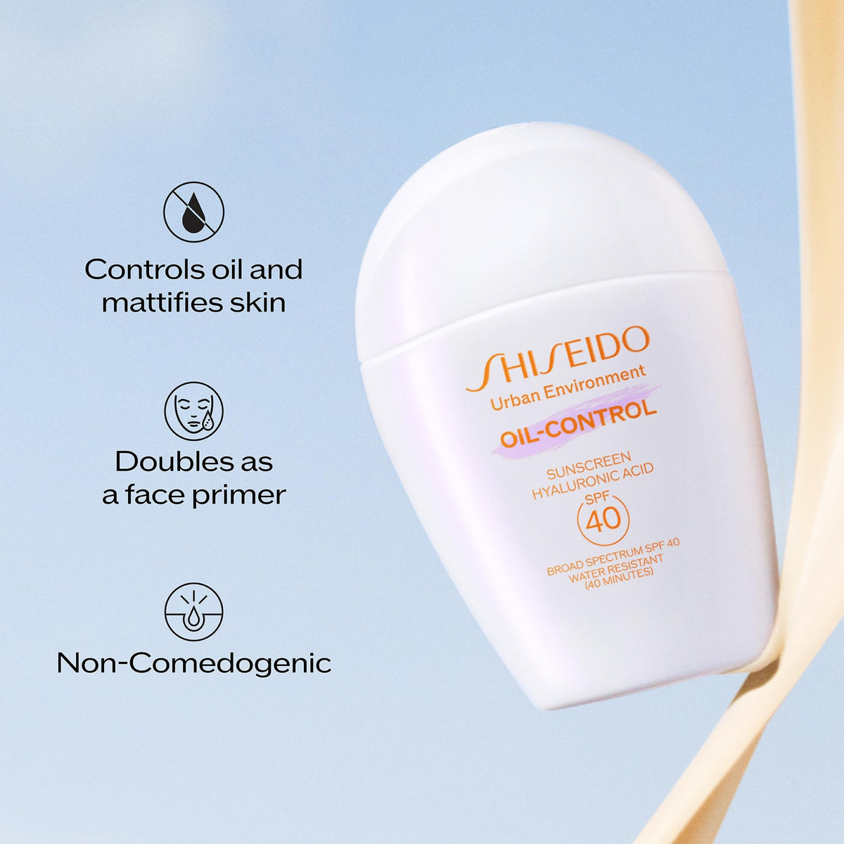 Shiseido applied under foundation to show primer smoothing benefit