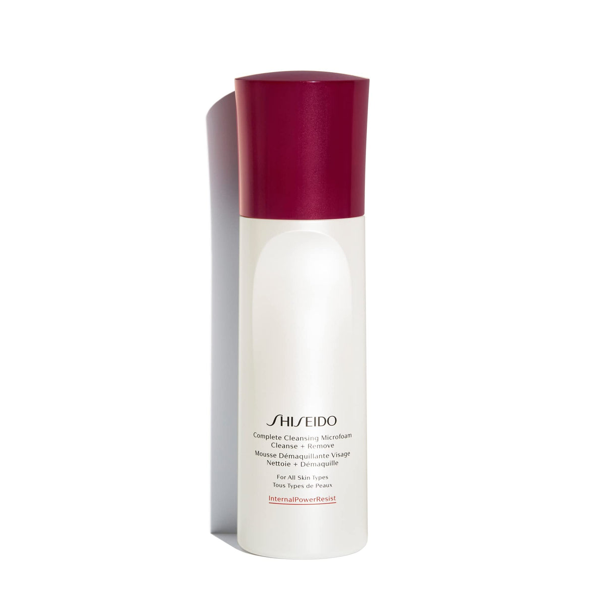 Shiseido cleanser front packaging showing product and benefits