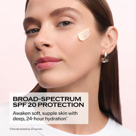 Shiseido cream texture close-up illustrating lightweight hydration