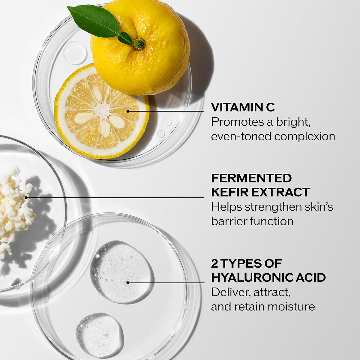 Shiseido Eudermine applied on hand, illustrates quick absorption and smoother skin finish