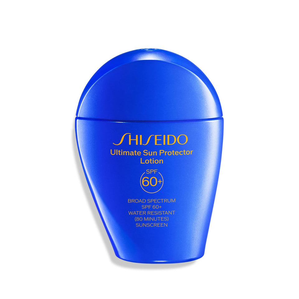 Shiseido front packaging showing SPF 60+ for clear protection