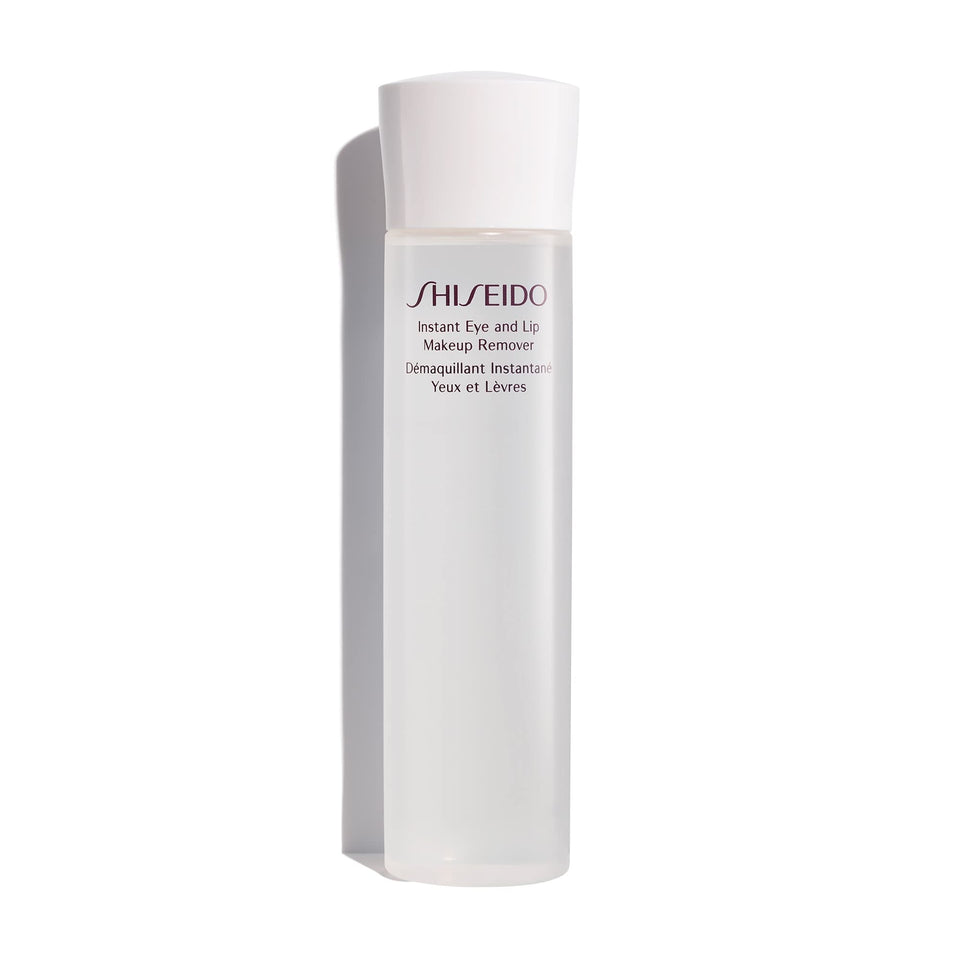 Shiseido bottle front view showing label and size, clear gentle remover