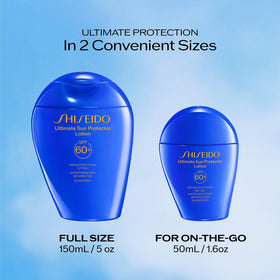Shiseido lotion on skin in sunlight showing clear, no-white-cast finish