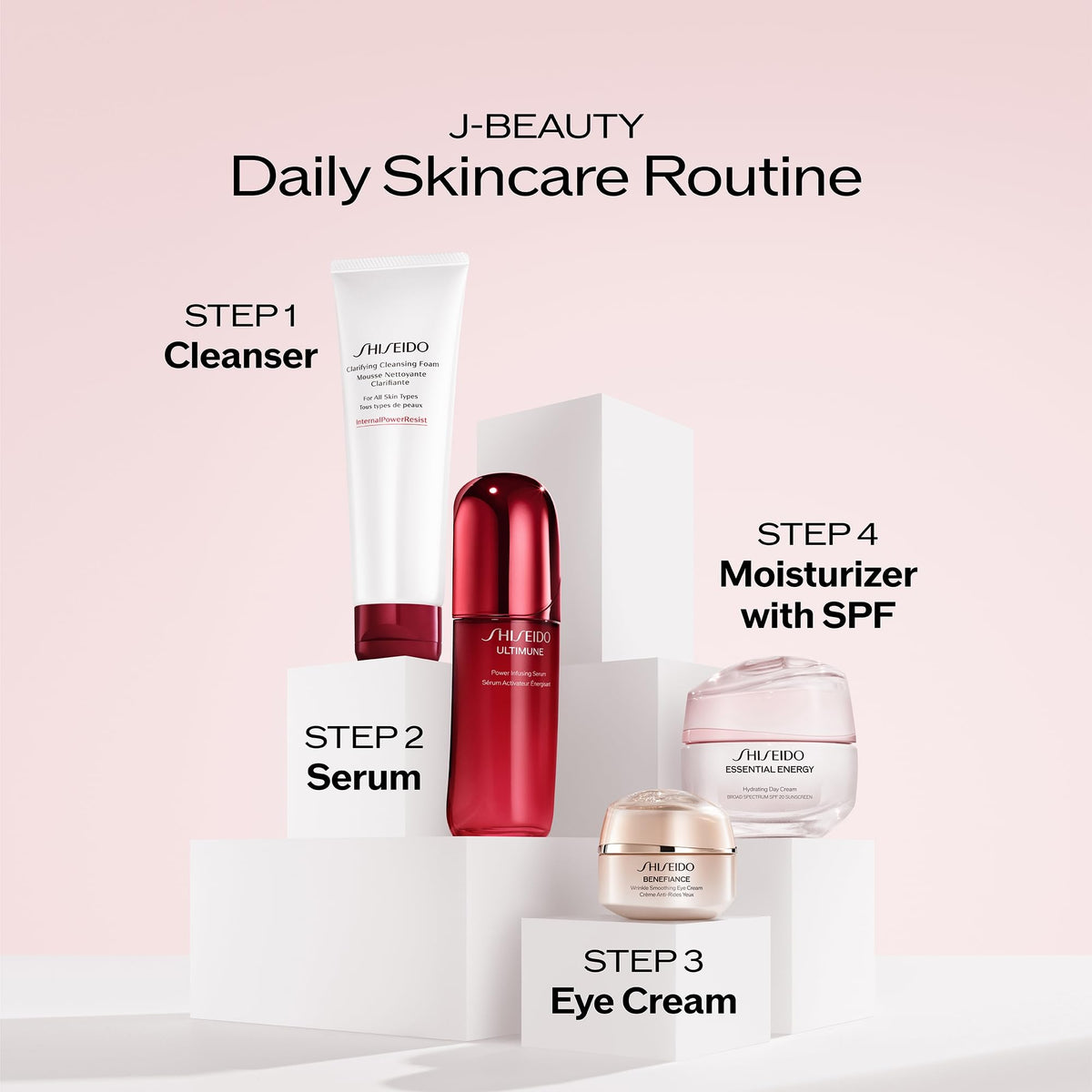 Shiseido product label highlighting hyaluronic acid and ginseng