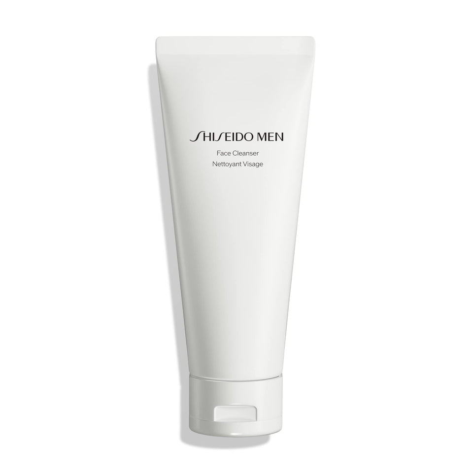 Shiseido Men tube front view showing clean design and clear product benefit