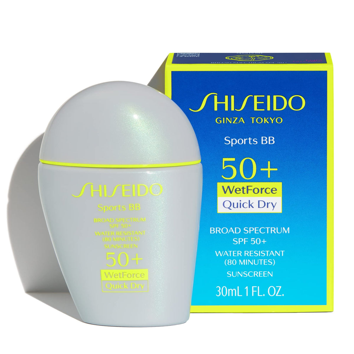 Shiseido close-up texture of BB cream demonstrating quick-dry smooth finish benefit