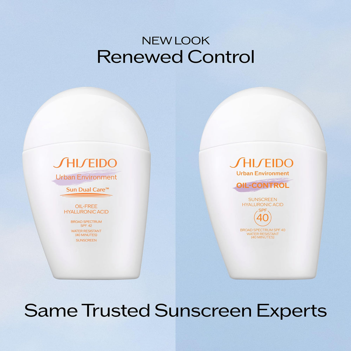 Shiseido close-up of sunscreen texture, lightweight hydration shown