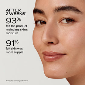 Shiseido softener pouring onto hand, showing lightweight texture and quick absorption benefit